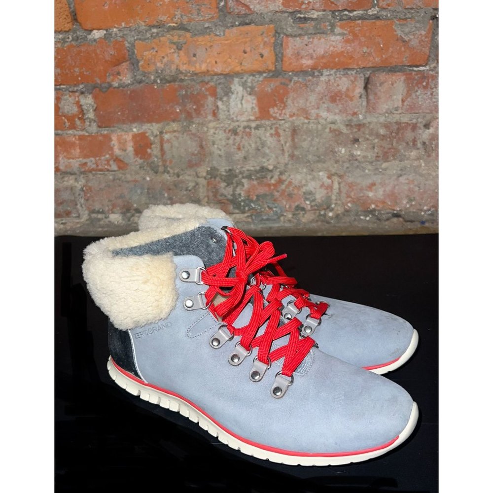 Women's Cole Haan Zerogrand Waterproof Hike Sherling/Suede Boots Size 8.5